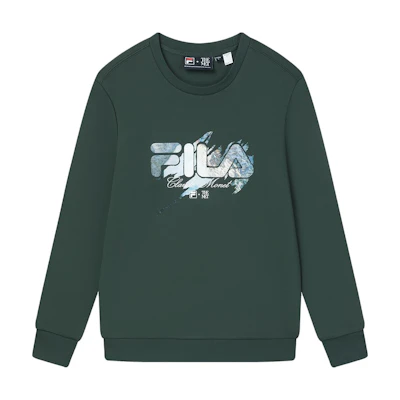 FILA THE MET Knitted Crewneck Sweater Green - Winter Essential F11M348217F-DG