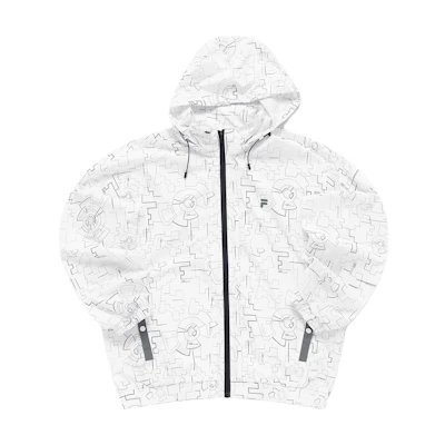FILA Trendy Loose Fit Knit Hoodie Jacket Men’s White T11M331701F-WT