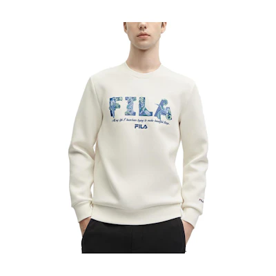 FILA V&A Heritage Morgan Series Letter Crewneck Sweatshirt White () F11M418219F-WT