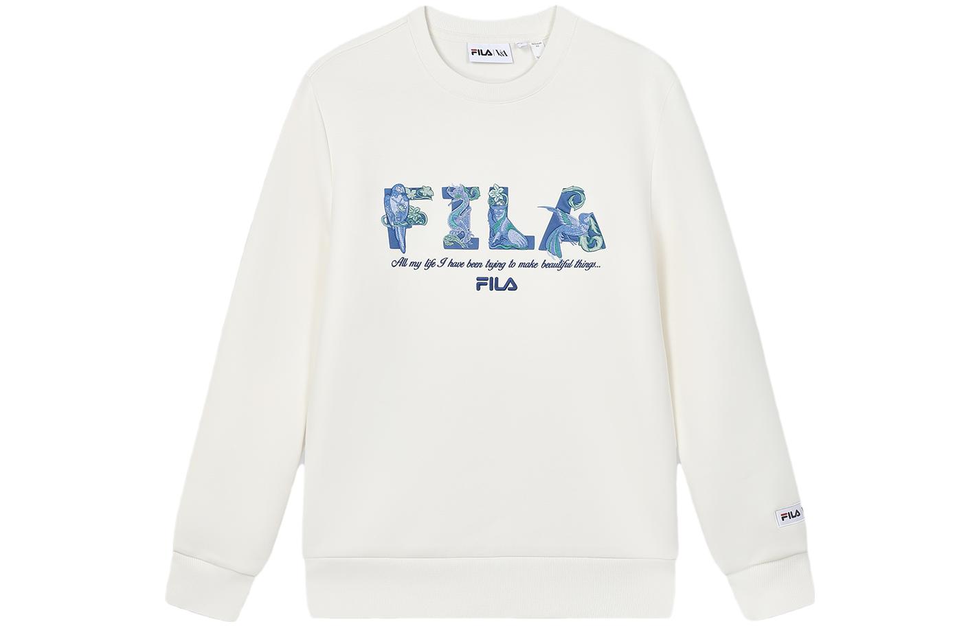 FILA x V&A Morgan Series Floral Graphic Crewneck Sweatshirt White F11M418201F-IV