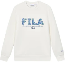 FILA x V&A Morgan Series Floral Graphic Crewneck Sweatshirt White F11M418201F-IV FILA x V&A Morgan Series Floral Graphic Crewneck Sweatshirt White F11M418201F-IV