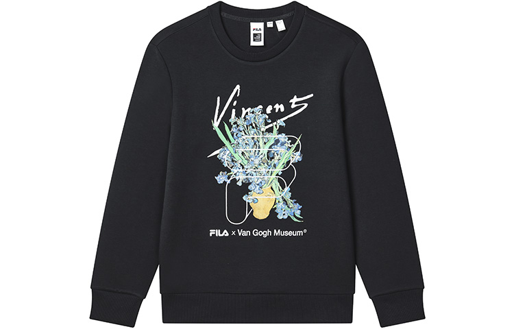 FILA Van Gogh Graphic Crewneck Sweatshirt Black Edition F11M318208FBK