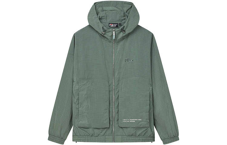 FILA Van Gogh Logo Breathable Hooded Jacket Men’s - Light Green F11M228702F-TQ
