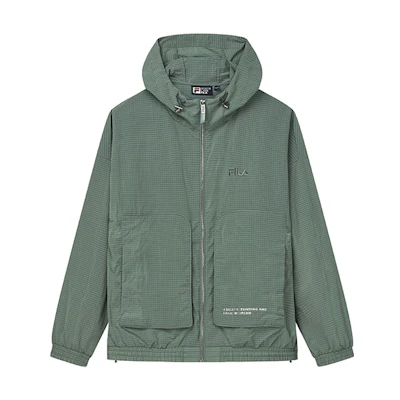 FILA Van Gogh Logo Breathable Hooded Jacket Men’s - Light Green F11M228702F-TQ