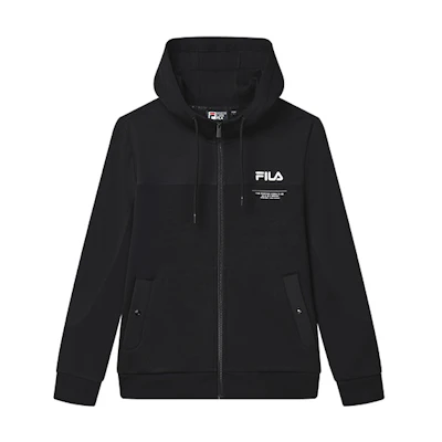 FILA Van Gogh Logo Print Black Hoodie Jacket Edition F11M318506FBK