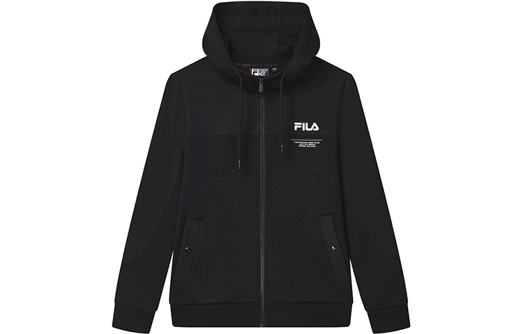 FILA Van Gogh Logo Print Black Hoodie Jacket Edition F11M318506FBK 圖 2