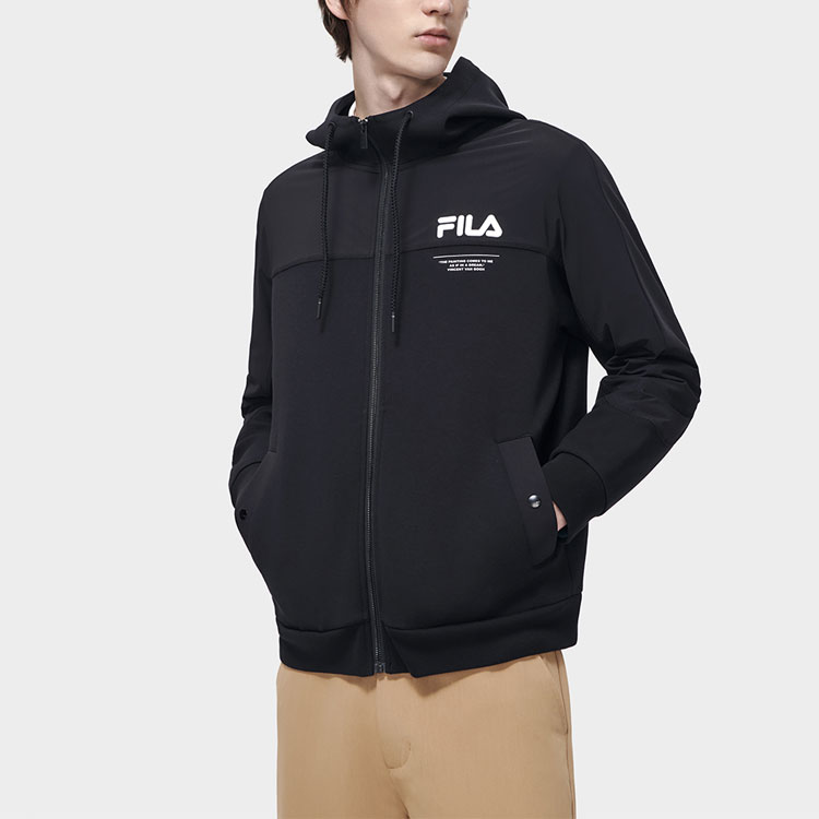 FILA Van Gogh Logo Print Black Hoodie Jacket Edition F11M318506FBK 圖 6