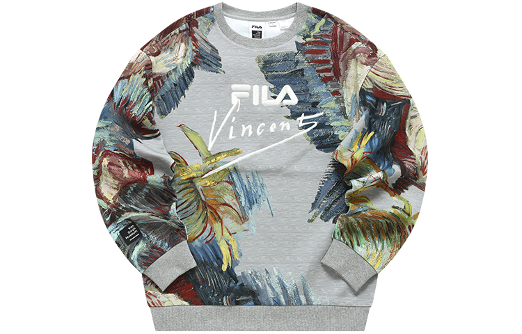 FILA Van Gogh Museum Collab Printed Knit Pullover Sweatshirt F11M218234F-ZA