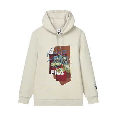 FILA Van Gogh Museum Lactose Hoodie Collaborative Sweater F11M218210F-BG