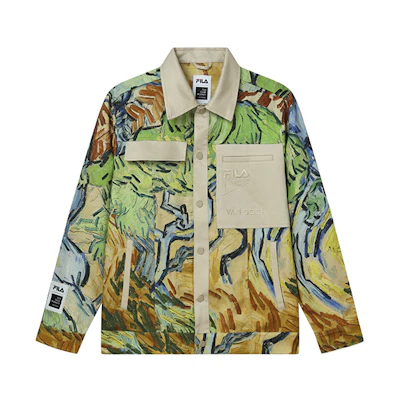 FILA Van Gogh SS22 Jacket All-Over Print Casual Sportswear. F11M228704F-ZA
