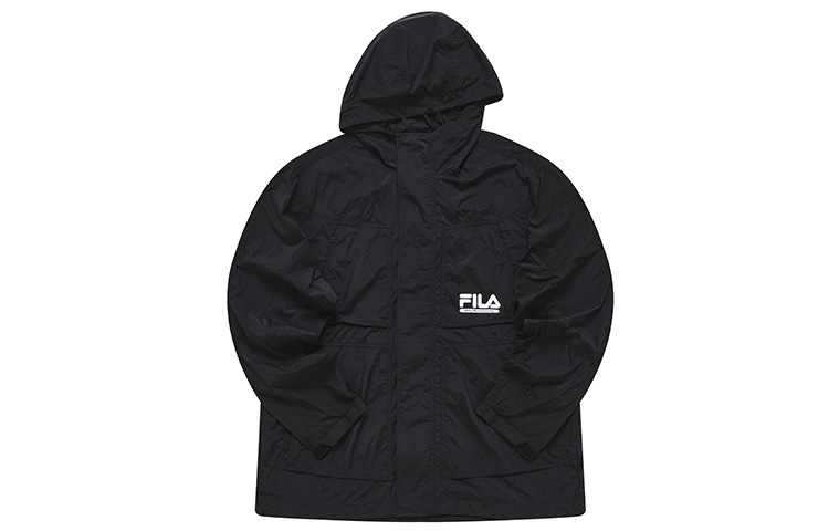 FILA White Mountaineering Black Logo Outdoor Hooded Jacket T11M237706F-BK