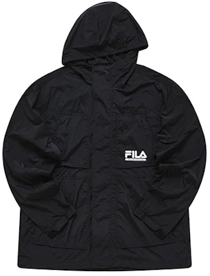 FILA x White Mountaineering Black Logo Outdoor Hooded Jacket T11M237706F-BK Buy FILA x White Mountaineering Black Logo Outdoor Hooded Jacket T11M237706F-BK