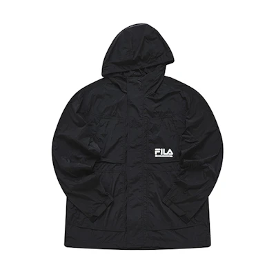 FILA White Mountaineering Black Logo Outdoor Hooded Jacket T11M237706F-BK