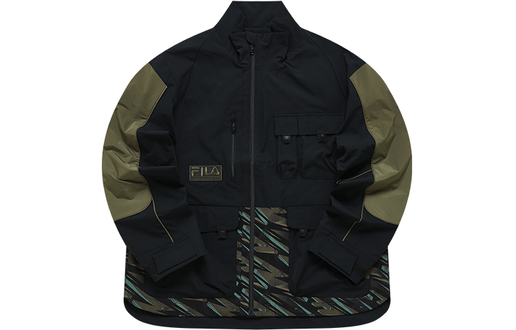 FILA White Mountaineering Black Outdoor Casual Woven Jacket T11M217711F-BK