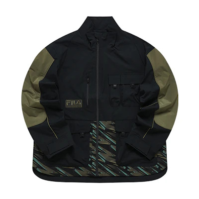 FILA White Mountaineering Black Outdoor Casual Woven Jacket T11M217711F-BK