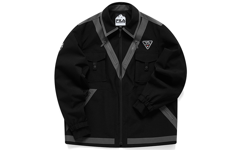 FILA White Mountaineering Black Outdoor Workwear Casual Jacket T11M117701F-BK