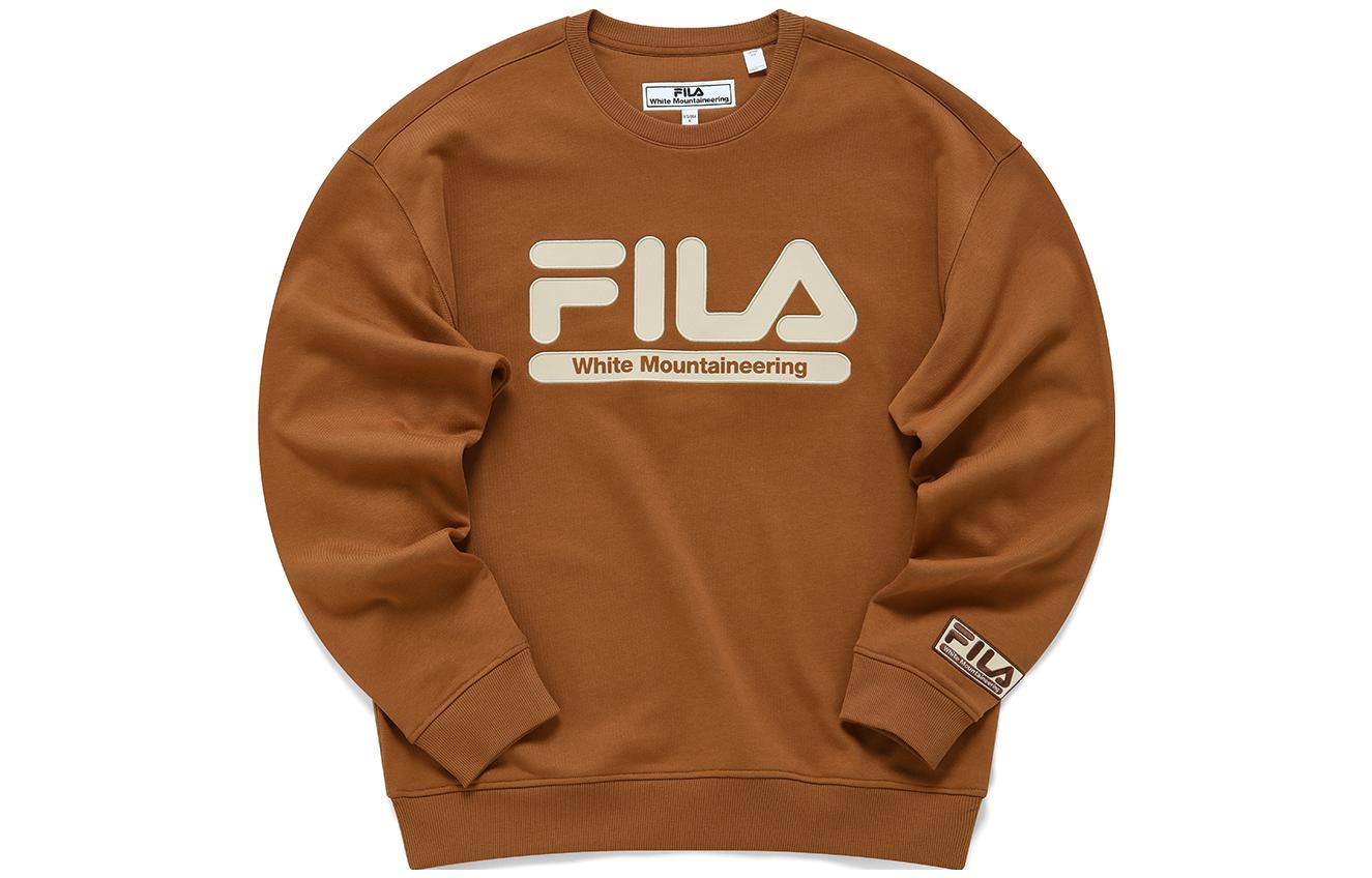 FILA White Mountaineering Brown Colorblock Logo Pullover Sweatshirt Men T11M217205F-BN
