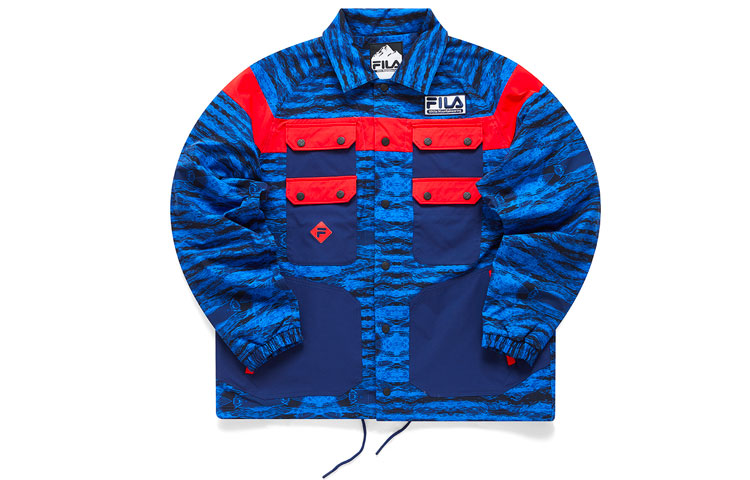 FILA White Mountaineering Casual Outdoor Woven Jacket Deep Purple Blue T11M117707F-BU