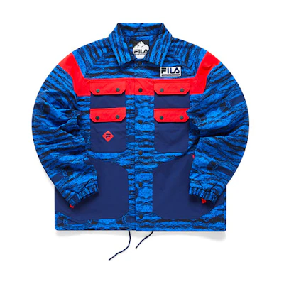 FILA White Mountaineering Casual Outdoor Woven Jacket Deep Purple Blue T11M117707F-BU