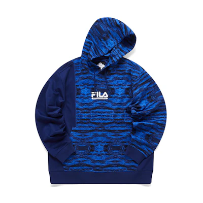 FILA White Mountaineering Deep Purple Blue Hoodie - Fashion Collab T11M117204F-BU