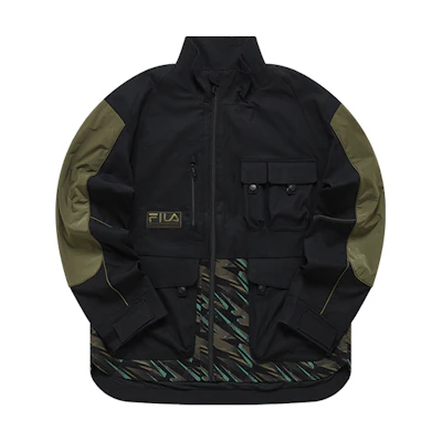 FILA White Mountaineering Functional Multi-Pocket Outdoor Jacket Black T11M217702F-BK