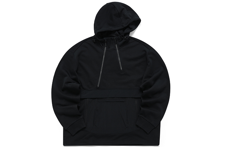 FILA White Mountaineering Half-Zip Loose Fit Hoodie Black () T11M147206F-BK
