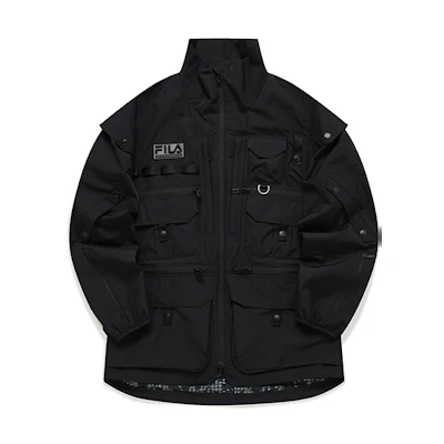 FILA White Mountaineering Multi-Pocket Outdoors Jacket Deep Black T11M147703F-BK