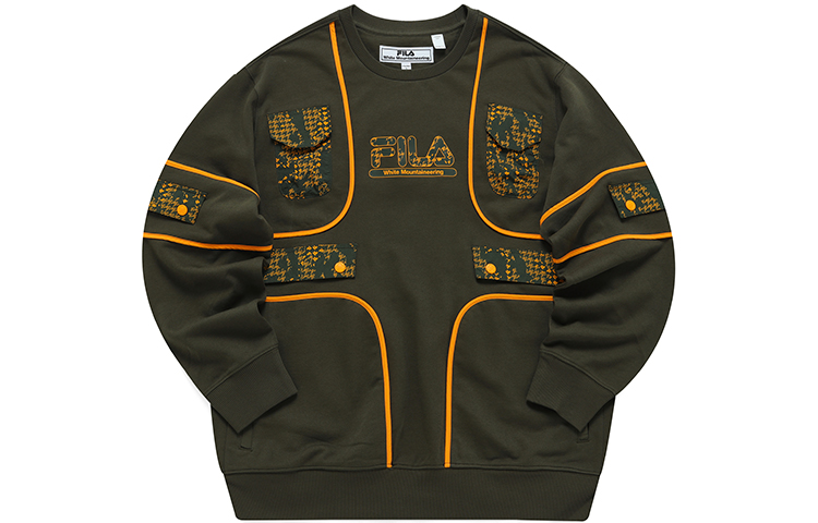 FILA White Mountaineering Pullover Sweatshirt Men’s Dark Green T11M147201F-GN