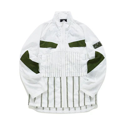 FILA White Mountaineering Retro Striped Track Jacket - White T11M137701F-WT
