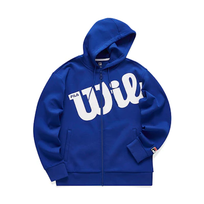 FILA Wilson Santorini Blue Printed Knit Track Jacket A11M033502F-RB