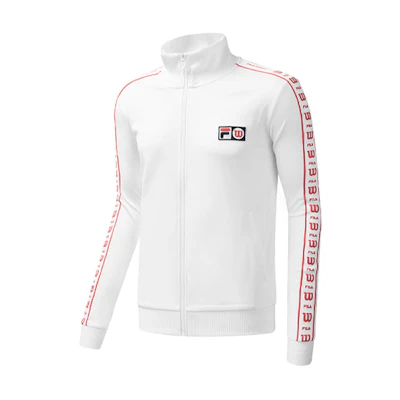 FILA Wilson Striped Knit Jacket White A11M033501F-WT