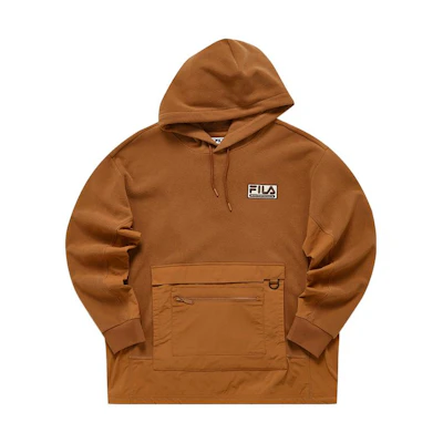 FILA WM Baishan Brown Loose Fit Drawstring Hoodie T11M217206F-BN