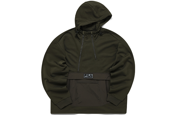 FILA WM Baishan Half-Zip Oversized Hoodie Men’s Dark Green T11M147206F-GN