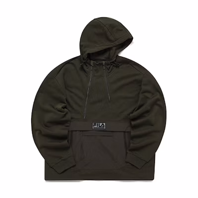 FILA WM Baishan Half-Zip Oversized Hoodie Men’s Dark Green T11M147206F-GN
