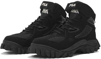 Lookbook FILA斐乐 男士Yak Boots越野鞋 百搭舒適 減震防滑 高幫 跑步鞋 男款 黑色