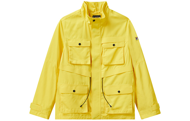 FILA Yellow Casual Sports Utility Woven Jacket F51M048701F-YE