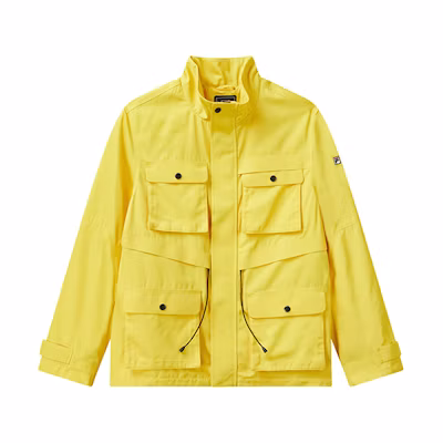 FILA Yellow Casual Sports Utility Woven Jacket F51M048701F-YE