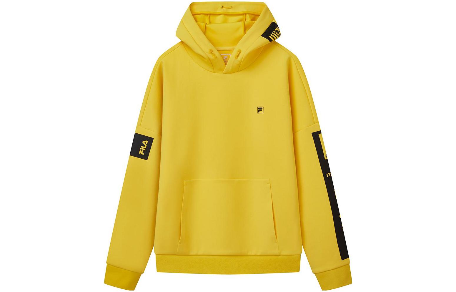 FILA Yellow Hoodie with Letter Logo Print F11M934261F-YE