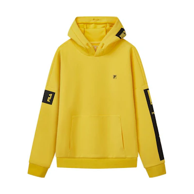FILA Yellow Hoodie with Letter Logo Print F11M934261F-YE