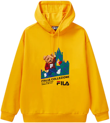FILA Yellow Pullover Hoodie F51M118259F-YE Buy FILA Yellow Pullover Hoodie F51M118259F-YE