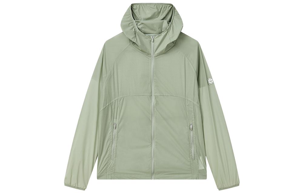 FILA Zip-Up Hooded Woven Jacket Blue Gray Green F11M227702FLG