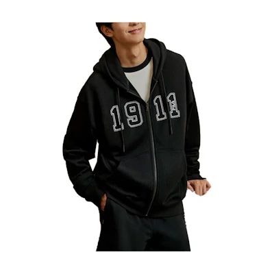 FILA Zip-Up Jacket Sweatshirt Unisex Black F11U339502FBK