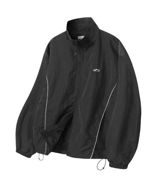 FILLUMINATE Curved Line Windbreaker - Black FBESUJW104BK
