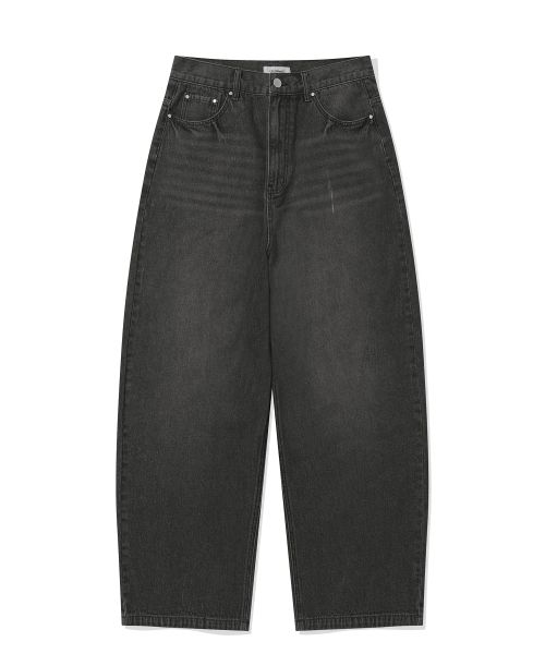 Lookbook FILLUMINATE 做旧洗水牛仔裤 - 黑色 Damage Washed Denim Pants-bk