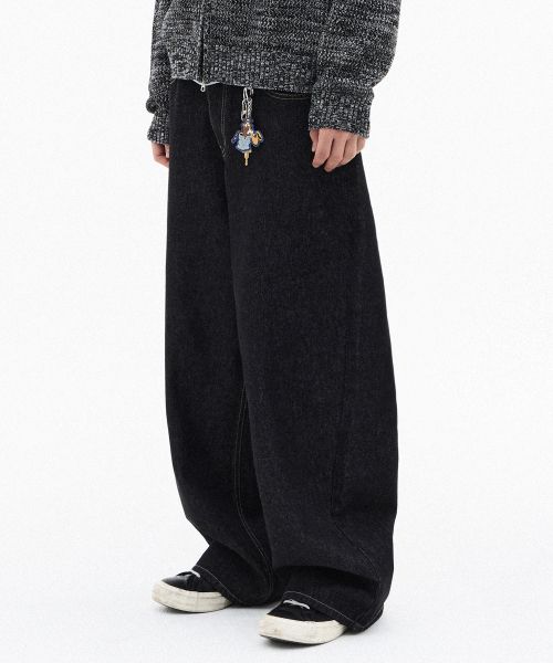 Order Filluminate Distressed Washed Denim Pants - Low Black FBFSUDP003WB