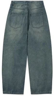 FILLUMINATE 做旧水洗牛仔裤 - 中蓝色 Damage Washed Denim Pants-mb Shop FILLUMINATE 做旧水洗牛仔裤 - 中蓝色 Damage Washed Denim Pants-mb