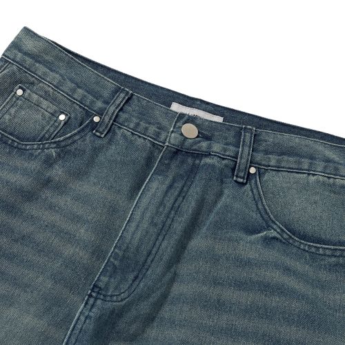 Sizing FILLUMINATE 做旧水洗牛仔裤 - 中蓝色 Damage Washed Denim Pants-mb