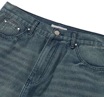 FILLUMINATE 做旧水洗牛仔裤 - 中蓝色 Damage Washed Denim Pants-mb Sizing FILLUMINATE 做旧水洗牛仔裤 - 中蓝色 Damage Washed Denim Pants-mb