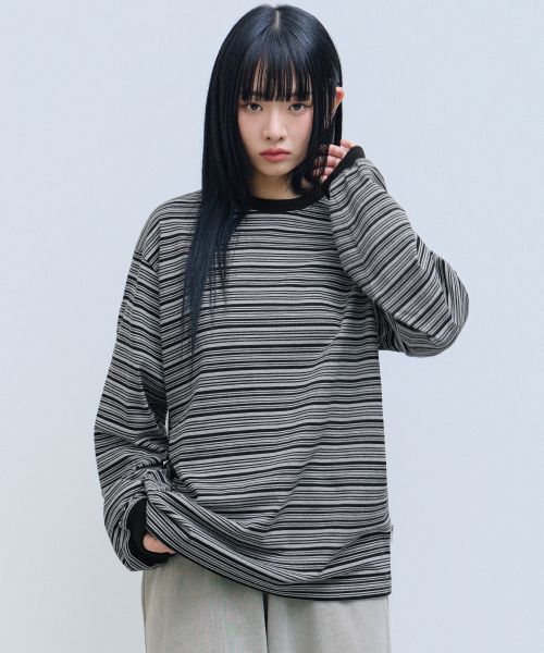 Shop Filluminate Multi Stripe Long Sleeve - Black FBEFULS005BK