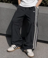FILLUMINATE Nylon Two-Tuck Track Pants - Black FBFCUPT001BK FILLUMINATE Nylon Two-Tuck Track Pants - Black FBFCUPT001BK